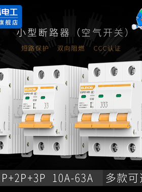国际电工小型断路器63Aa总空开家用1P短路保护2P空调电闸空气开关