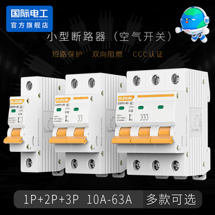 国际电工小型断路器63Aa总空开家用1P短路保护2P空调电闸空气开关