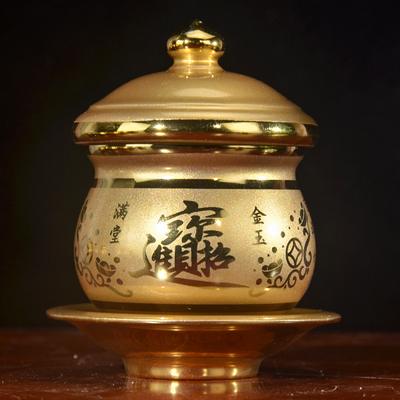 武文财神地主爷进宝供水杯供杯