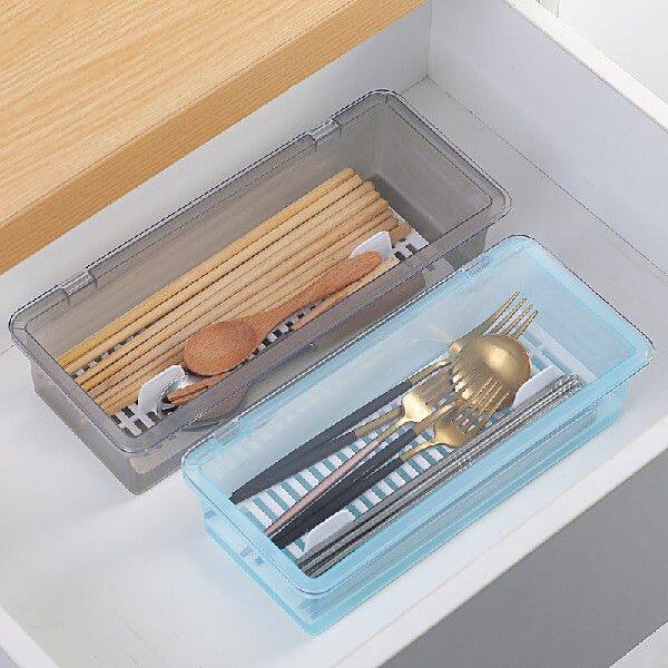 极速Packaging Homusehold Cutlery Organizer Transparent