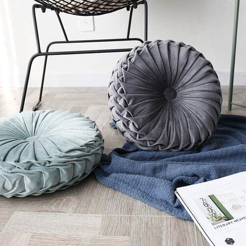 新品Cushion pillow round cushioBn handmade fold pumpkin pill
