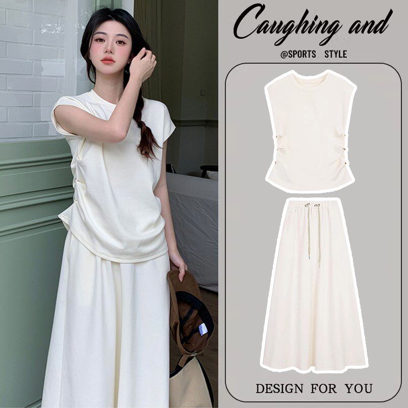 新品孕妇装夏f装2025夏季新款套装短袖t恤半身裙小个子休闲纯棉两