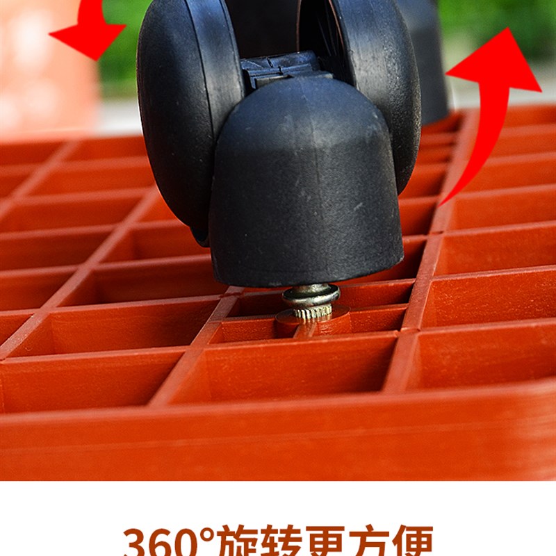 极速加厚花盆托盘长方形移动托z盘万向轮大型盆景底座花托带轮滚