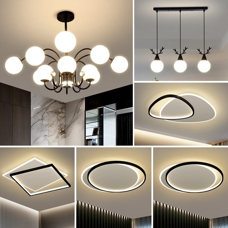 极速简霓北欧现代简约风格客厅吊A灯三室两厅全屋灯具套餐组合餐