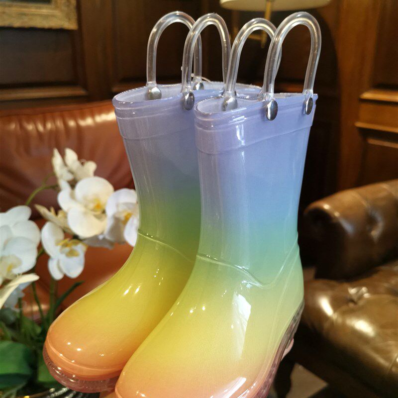 极速日本单儿童雨鞋小学生男女宝宝幼儿园防N水防滑中筒雨靴轻便