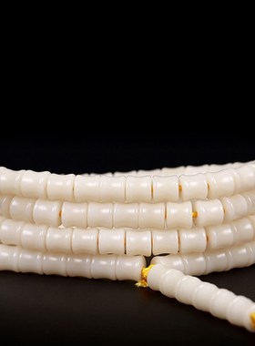 极速A+天然白玉菩提根竹节108颗男女手串链节节高W升文玩配饰佛珠