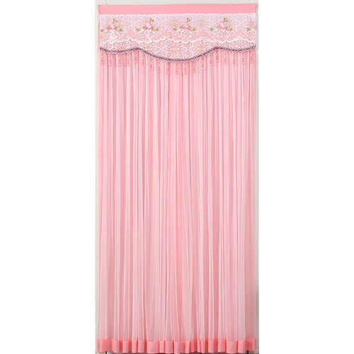 极速免打孔门帘卧室房o间遮挡帘纱帘蕾丝半截帘隔断帘四季家用挂