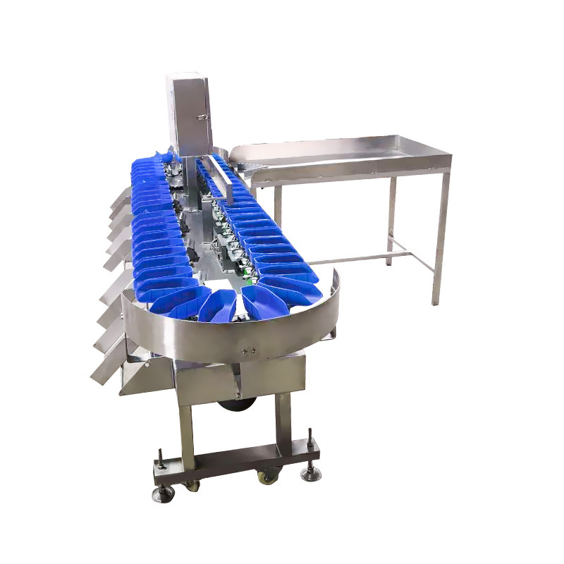 极速鸡翅根鸡翅料盒式分选秤 鸡翅中分选机 可搭配自W动上料机按