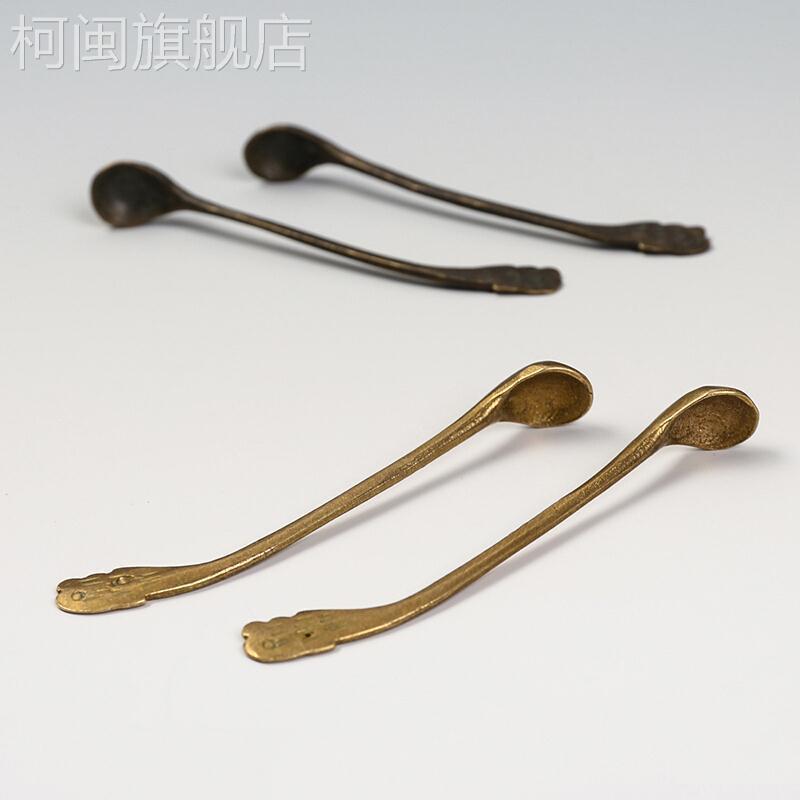 极速古手工黄铜水勺n 水盂铜勺实磨墨水铜仿文房四宝复古VHA舀水