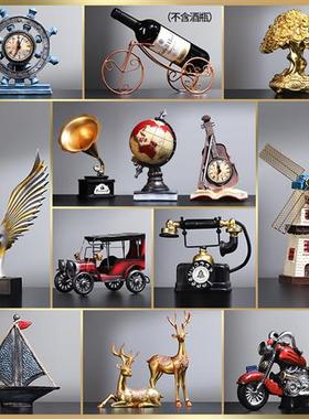 极速工业风装饰品酒吧场景t布置烧烤店饭厅店面家居客厅酒柜创意