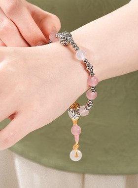 极速平安锦鲤琉璃冰m透仿水晶文玩学生盘玩菩提手串女款绕指柔情