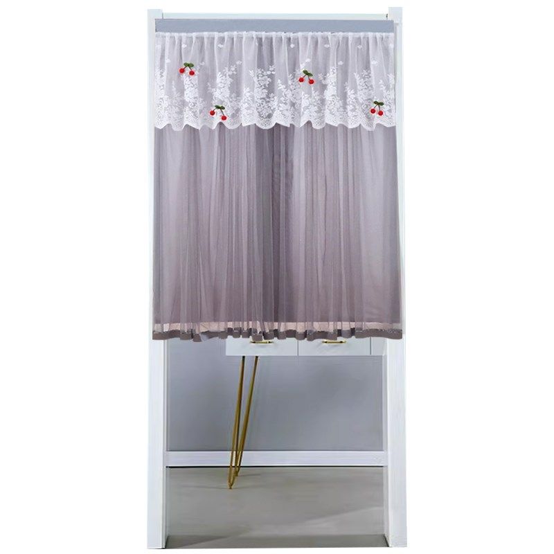 极速新款门帘半帘短帘卧s室房间遮挡帘卫生间厨房挡帘半截隔断帘