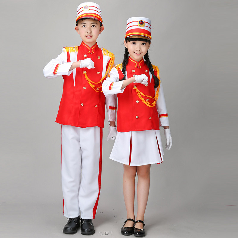 新品中小学生升旗l手服装鼓号服儿童仪仗队管乐队表演幼儿园演出
