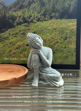 新品无聊了 就静一静小沉思B佛小坐佛创意装饰微景观造景佛像