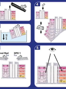 极速Jogo do teste da gua do cAloro do ph das tabuletas do
