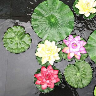 极速Pack Foam Water Floating Leaves Artifipcial Lotus