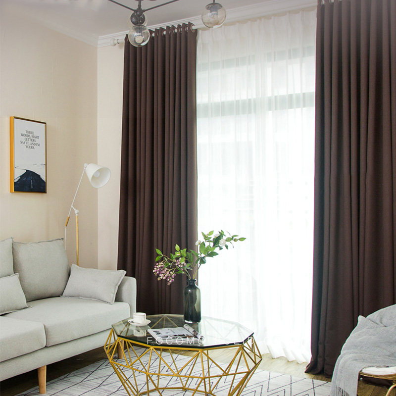 极速曼田2022年新p款北欧简约现代纯色隔音隔热卧室飘窗定制全遮