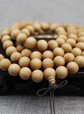 极速天然崖柏木佛珠10mm手串念珠108颗手持O男女太行无瘤疤老料无