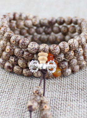 极速厂家直销原色小银线菩提子108颗佛珠手链血T丝金线念珠男女饰