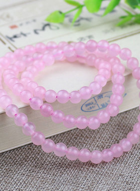 极速厂家直销简约时尚芙蓉晶粉晶3圈6mm女款饰品礼V物小清新直播