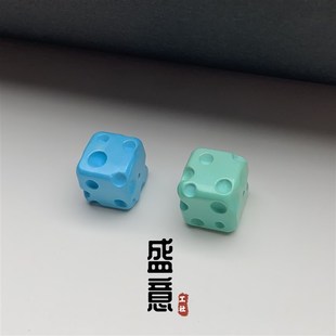 极速优化高瓷绿松石n奶酪六方手工雕刻DIY文玩手串配饰隔珠散珠顶