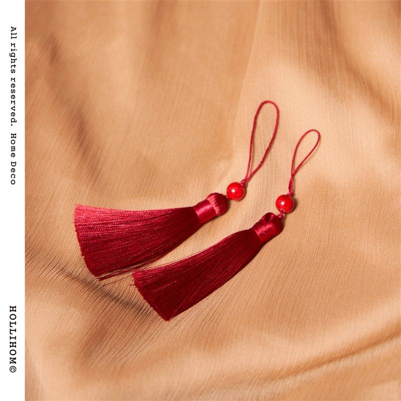 极速Hollihom 高密冬青挂穗流苏 新年春节氛围R感蝴蝶兰装饰国风