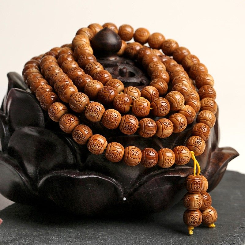极速库克手串圆h桶珠108颗男士老型菩提文玩佛珠念珠项链手持收藏