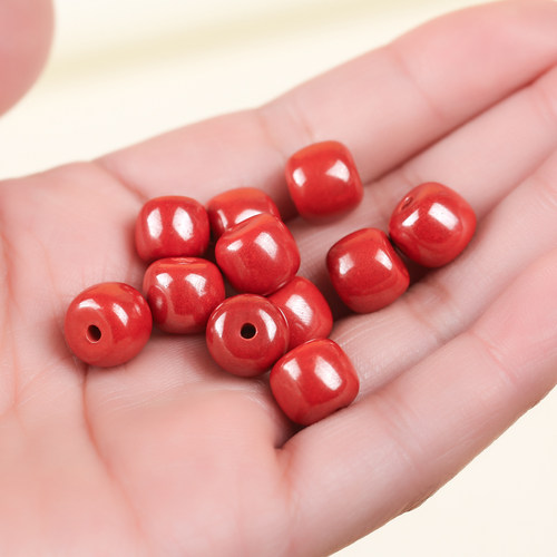 极速人气帝王砂老型桶珠搭配饰品挂坠吊坠DIYR散珠手串配件男女款