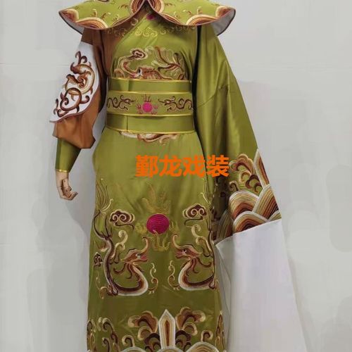 极速越剧山河令戏服戏曲将军武生文武袖服装绣花潮水Y改良龙蟒袍