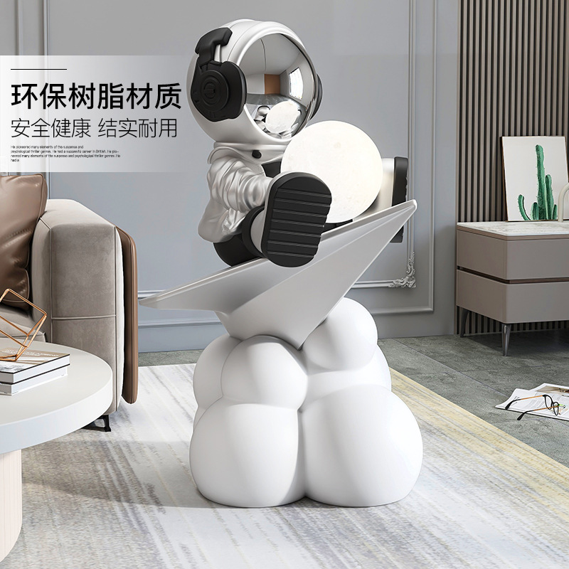 极速迎宾乔迁大型宇航员落地摆y件家居饰品客厅电视柜太空人灯雕