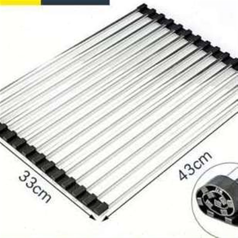 极速促304不锈钢水槽沥s水架洗菜盆方管折叠厨房水槽沥水篮碗碟架