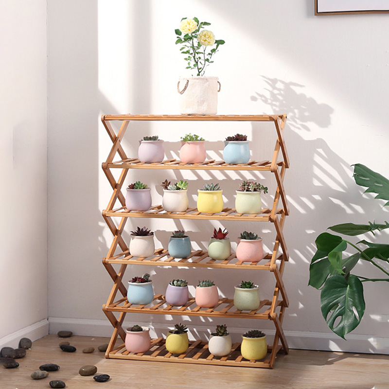 极速Free installation folding 3-TieFr Bamboo Shoe Rack Durab