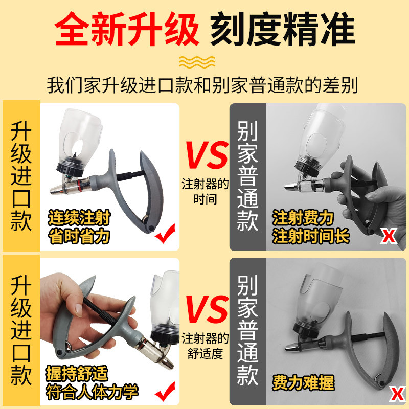 极速兽用连续注射疫苗器猪打疫z苗枪进口配件牛羊用全自动可调注