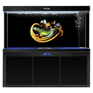 鱼缸背景画纸高清定制雷龙鱼眼镜蛇巴卡亚马逊溪流缸水族造景图