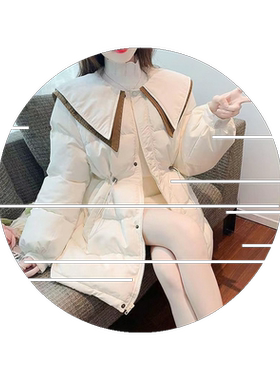 ins亮闪闪宽松洋气长袖潮酷棉服