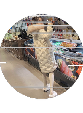棉服女2021新款雪花大毛领外套
