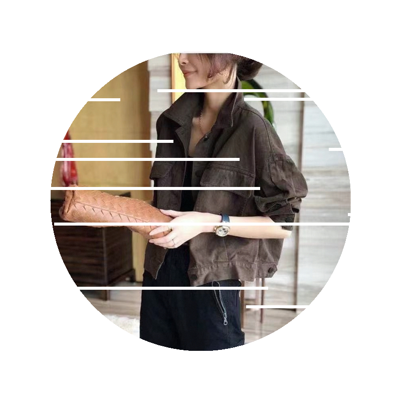 时尚洋气牛仔外套春装新款欧货潮