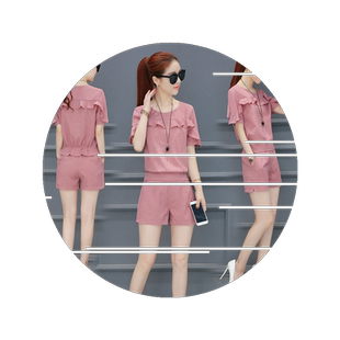 韩版气质2026夏装新款女装洋气套装女夏季两件套时尚小香风短裤潮