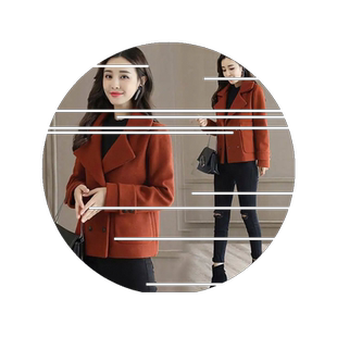 毛呢外套女短款小个子秋冬季外套女装小个子毛呢大衣女式毛呢上衣