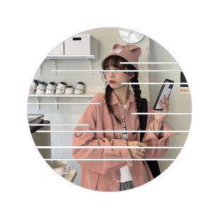 宽松原宿灯芯绒衬衣学生春秋2026新款韩版设计感衬衫外套女潮