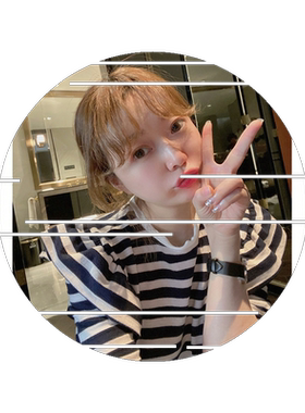 2026防晒衫女长袖春秋款宽松短款条纹T恤女薄款冰丝针织上衣百搭