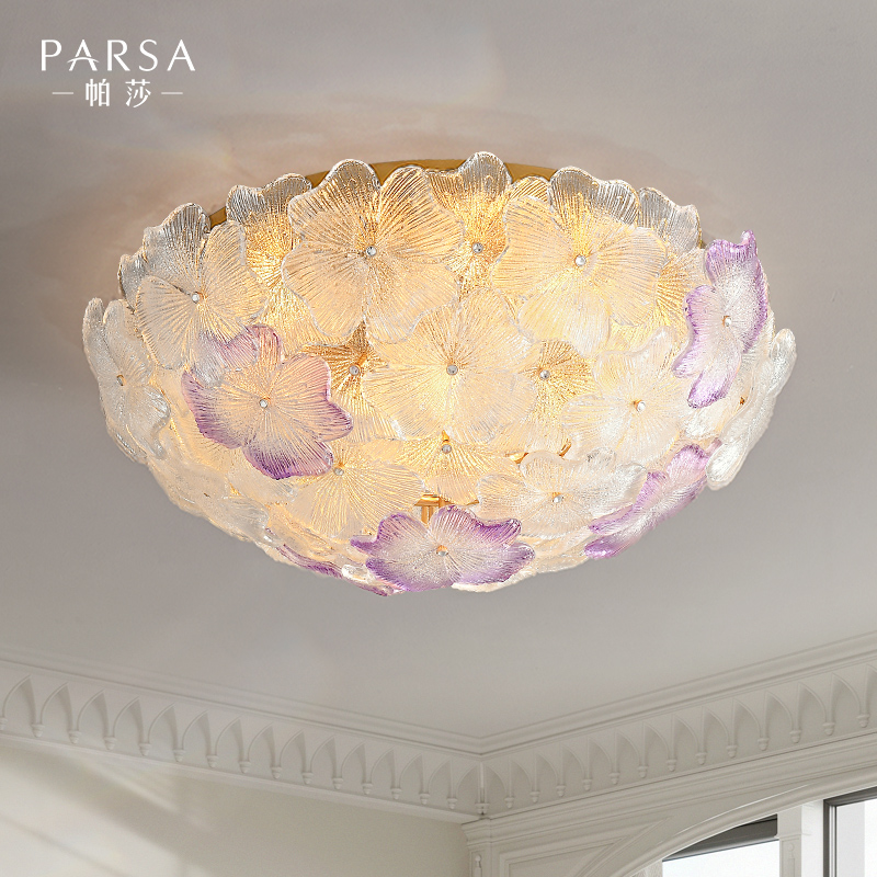 帕莎全光谱护眼轻奢风花朵吸顶灯