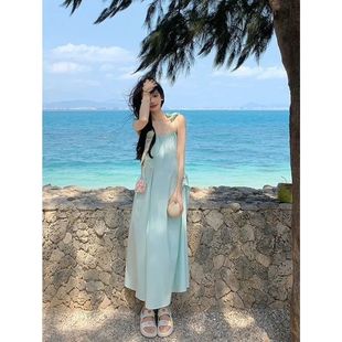 温柔风吊带连衣裙女夏季 裙子 新款 感甜美清凉感气质百搭中长款