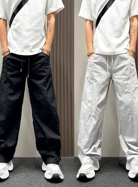 探奇客品质男装夏季新款男士休闲裤潮流宽松透气直筒工装裤弯刀a1