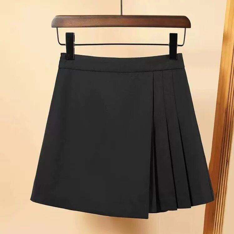 ~玟若女装高腰西装半身裙裤夏季女士款设计感显瘦a字裙百褶短裙a4