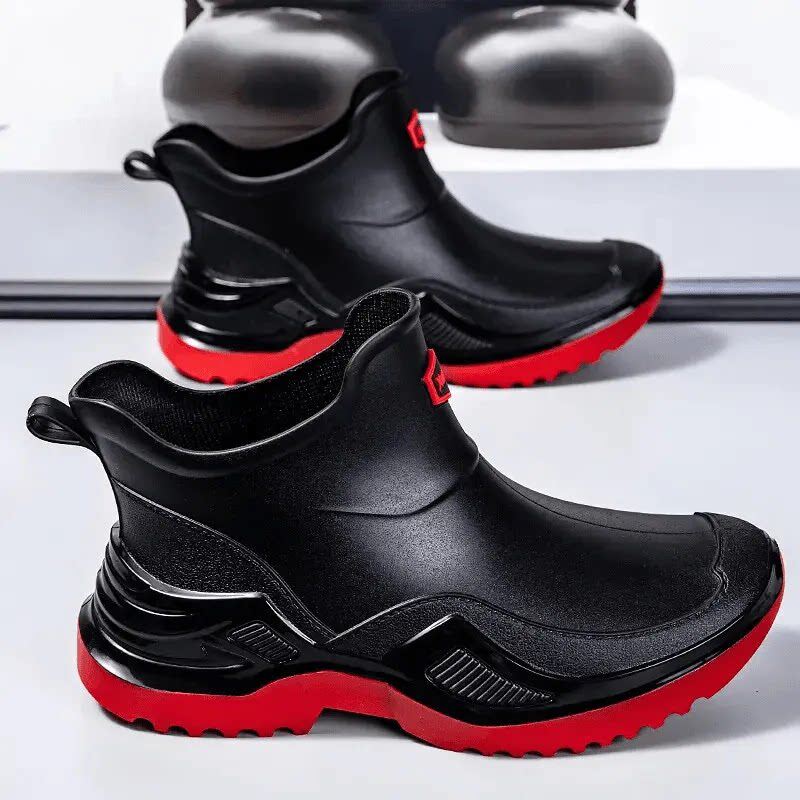 桉妮2026新款雨鞋男款时尚外穿水靴防滑防水厨房软底抗刮耐磨水a4