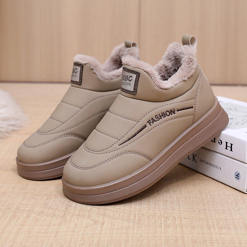 伴贝舒冬季新款加厚加绒女棉鞋厚底一脚蹬平底防滑保暖妈妈雪地靴,女鞋,时尚休闲鞋,淘宝优惠券,粉丝福利购,淘宝优惠卷