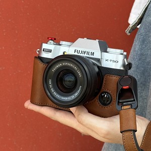 富士X100Vi真皮保护套XT5相机包XT50XT30一二三代XM5XS20皮套肩带
