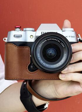 富士XT5真皮保护套XT30一二三代相机包XT50XS20XM5X100Vi皮套肩带
