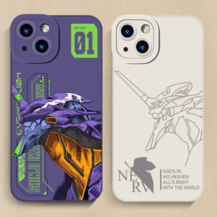 eva周边适用iPhone15苹果13promax手机壳11pm福音战士12小米14初号机note10红米K70华为p60荣耀100硅胶定制